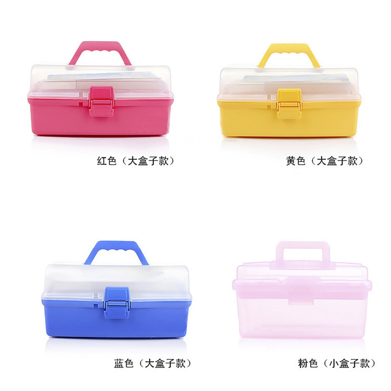 Semi-transparent nail tool box/small nail art tool box/makeup box/nail art box color random wholesale Application Scenario