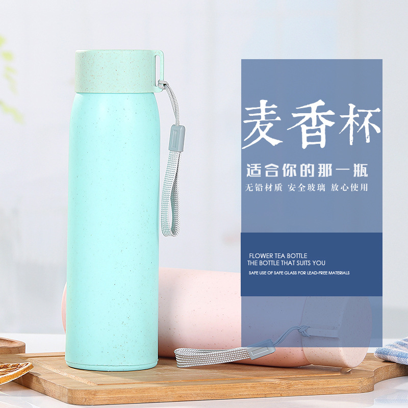 麦香杯 新款双层塑料杯广告玻璃杯水杯创意保温杯定制印字logo细节图