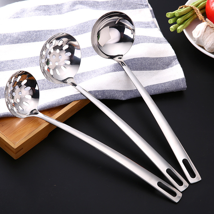 Stainless steel hotpot spoon spoon strainer kitchenware set kitchen hotpot thickened anti-hot cooking utensils