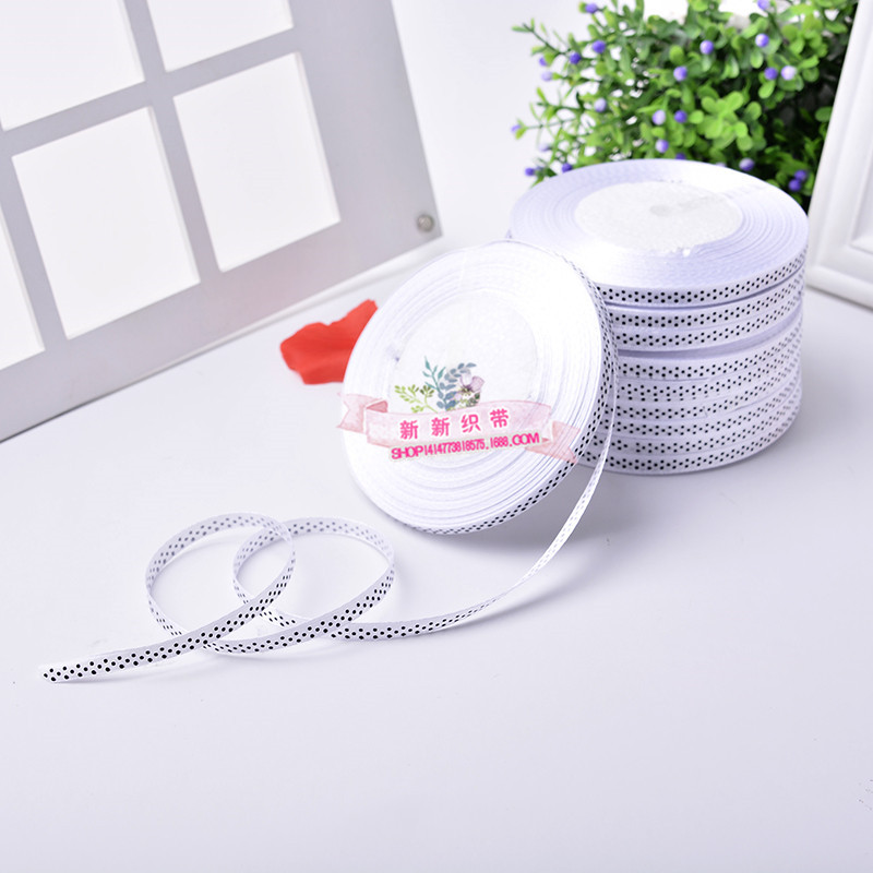 Wholesale of wedding and festival decorative clothing, headwear and accessories from manufacturers with 2-point printed color ribbons, polyester ribbons and satin ribbons Specification image