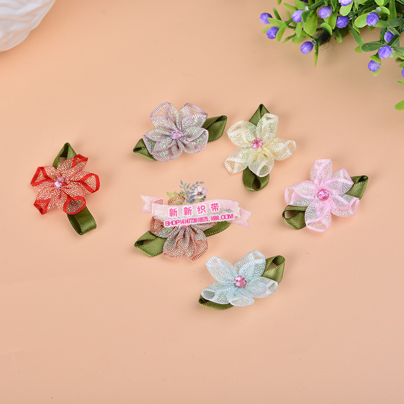 Factory direct sales of new children's jewelry accessories, fashionable and versatile diy bow, fabric single-layer bow details Picture