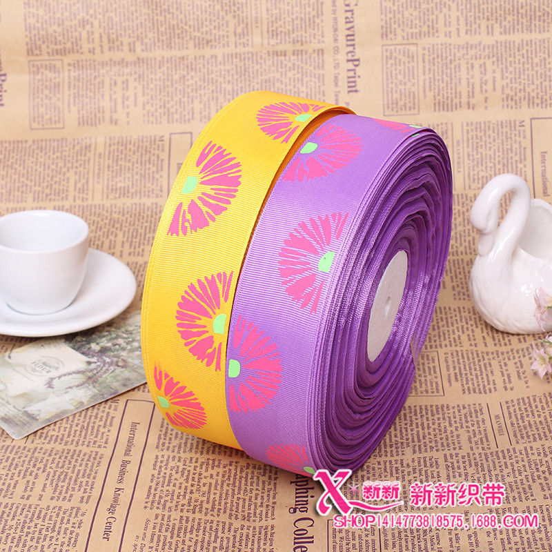 12 minutes, 4 centimeters, half a flower eco-friendly adhesive thread printed tape DIY gift packaging ribbon Specification image