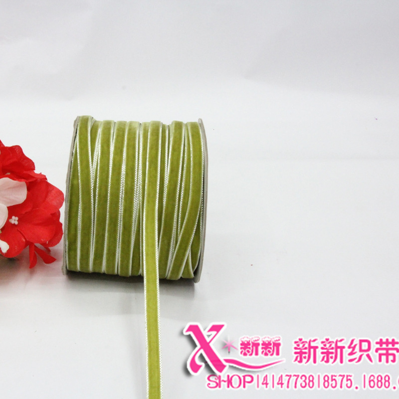 1CM gold-edge velvet ribbon lace can be selected in multiple colors. High-quality ribbons specifically for bows are available details Picture