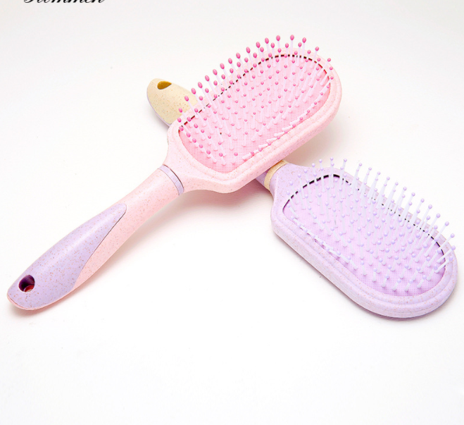 气囊梳美发梳 家用保健按摩大板梳环保小麦杆塑料梳批发