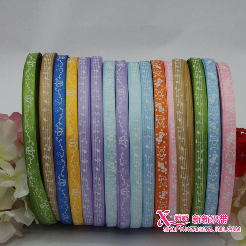 Customized 3-minute double-sided polyester DIY threaded printed tape with single-color crown notes based on samples