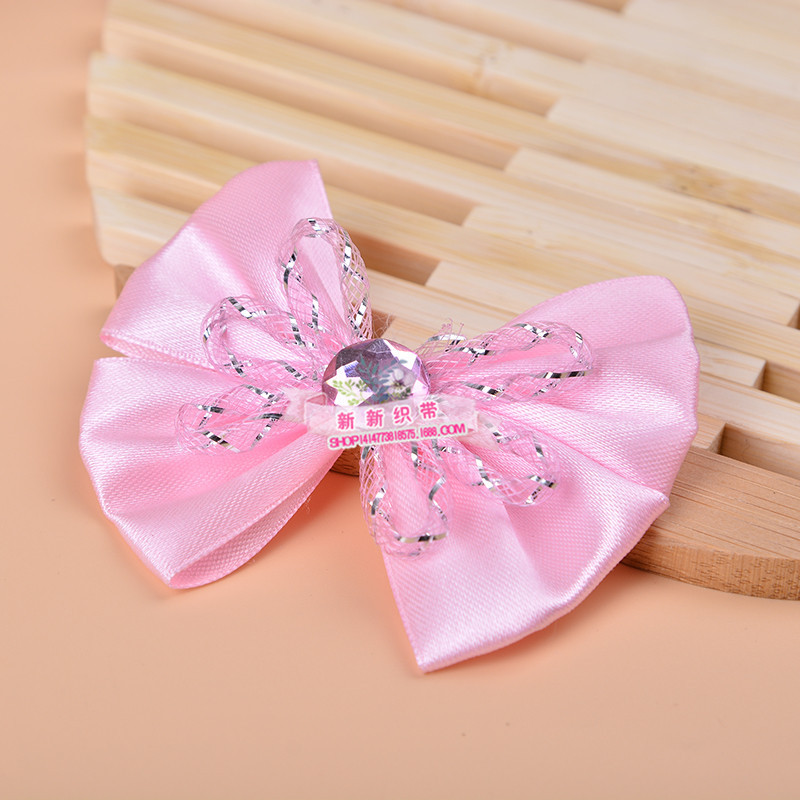 New diy Korean-style headwear accessories: Candy bow, black fungus edge, empty tube flower, children's hair clip and rubber band accessories Specification image