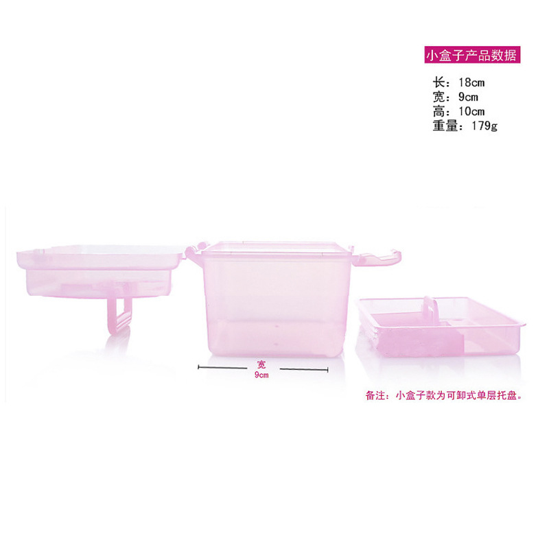 Semi-transparent nail tool box/small nail art tool box/makeup box/nail art box color random wholesale Item Picture