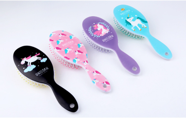 Unicorn air bag comb new color rubber massage comb cartoon hair tools wholesale spot