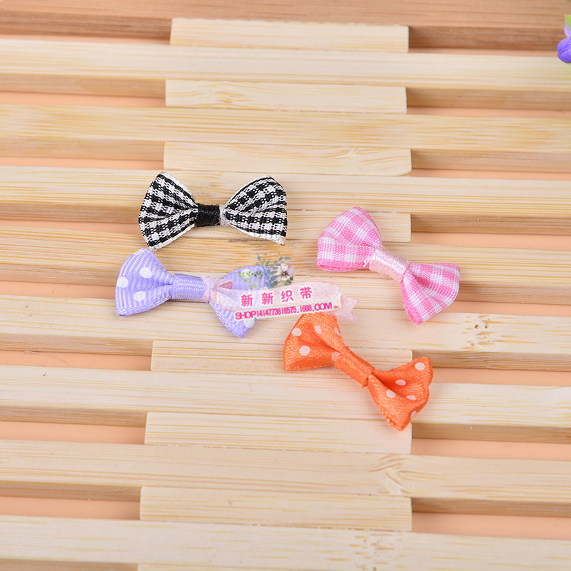 diy handmade wedding candy box packaging accessory polyester lace bow, handmade dot corrugated bow Specification image