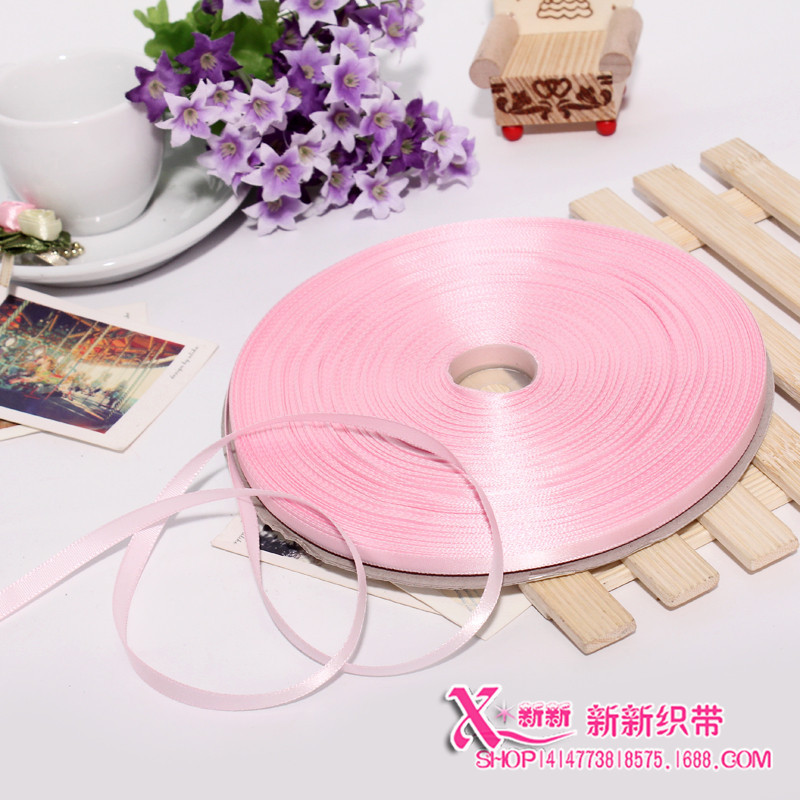 Plain 0.6CM single-color narrow small polyester ribbon wedding and festival balloon binding ribbon is available in stock Specification image
