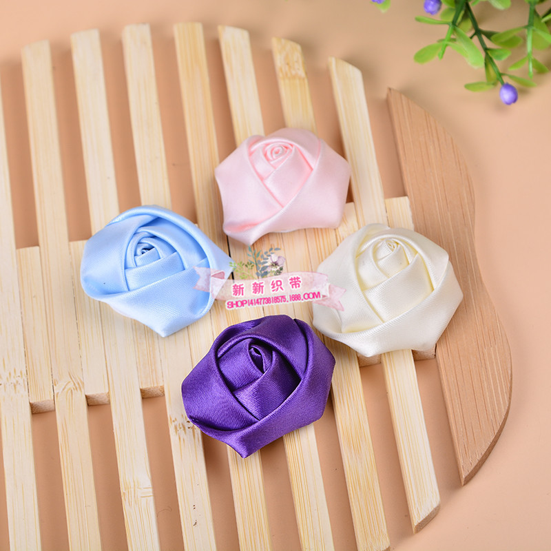 Wholesale of wedding candy box, gift box accessories, polyester ribbons, bows, floral decorations, handcrafted small flower ribbons, floral clothing accessories and accessories