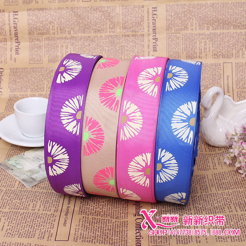 12 minutes, 4 centimeters, half a flower eco-friendly adhesive thread printed tape DIY gift packaging ribbon details Picture