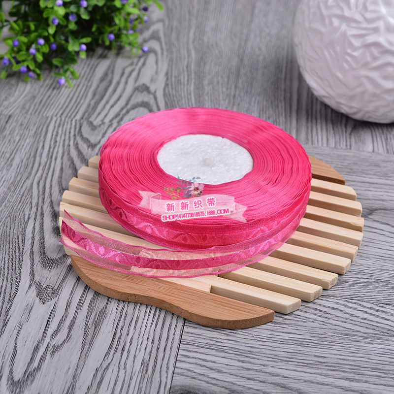 2cm jacquard ribbon, jacquard snow gauze ribbon, diy bow, clothing accessories, gift, flower packaging, gauze ribbon wholesale Application Scenario