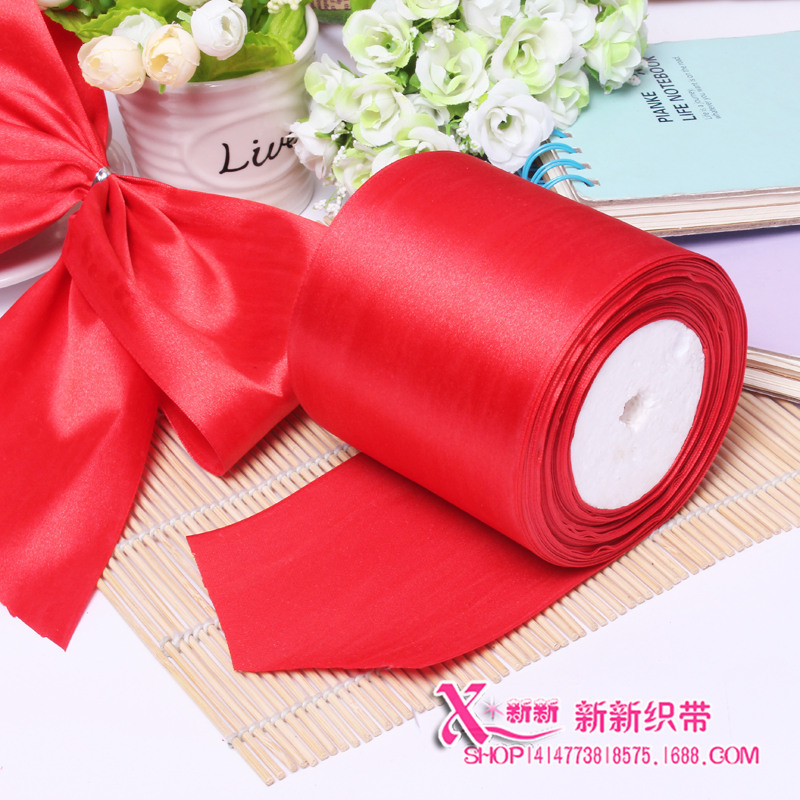 Double-sided polyester satin ribbon handmade bow material clothing accessories supply wholesale printed polyester webbing details Picture