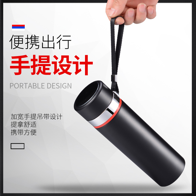Outdoor double-layer insulated cup, portable large adult capacity, vacuum 304 stainless steel solid color, 1000ml details Picture