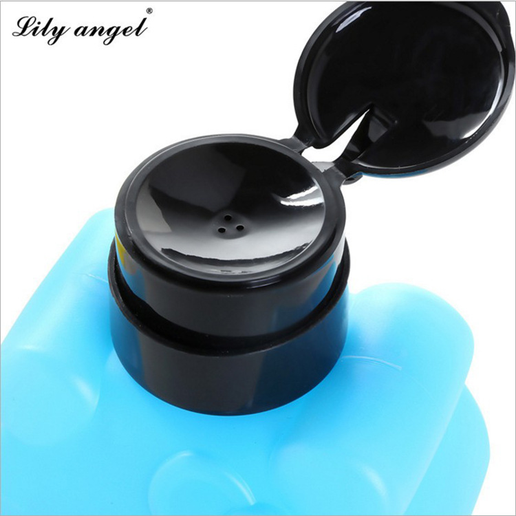 lilyangel Nail Art Cartoon Press Bottle 270ml Cleaning Liquid Nail Remover Special Press Bottle Powder Yellow Blue details Picture
