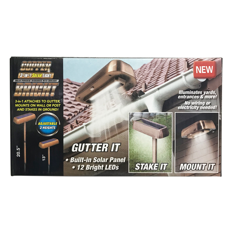 三合一多功能LED太阳能灯 三合一古铜色太阳能灯 照明灯