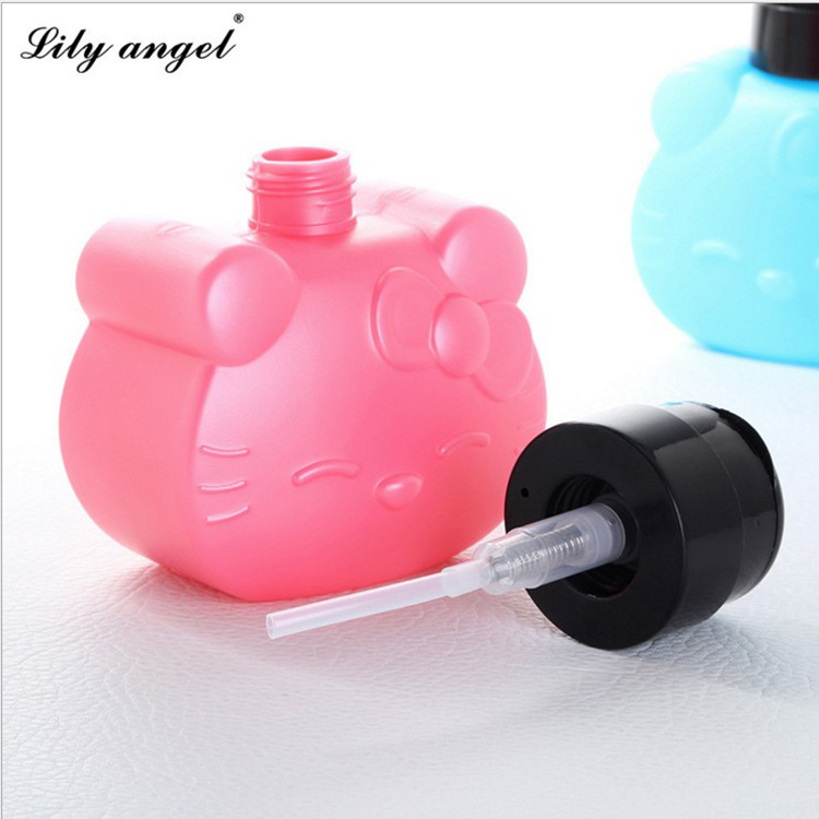 lilyangel Nail Art Cartoon Press Bottle 270ml Cleaning Liquid Nail Remover Special Press Bottle Powder Yellow Blue Application Scenario