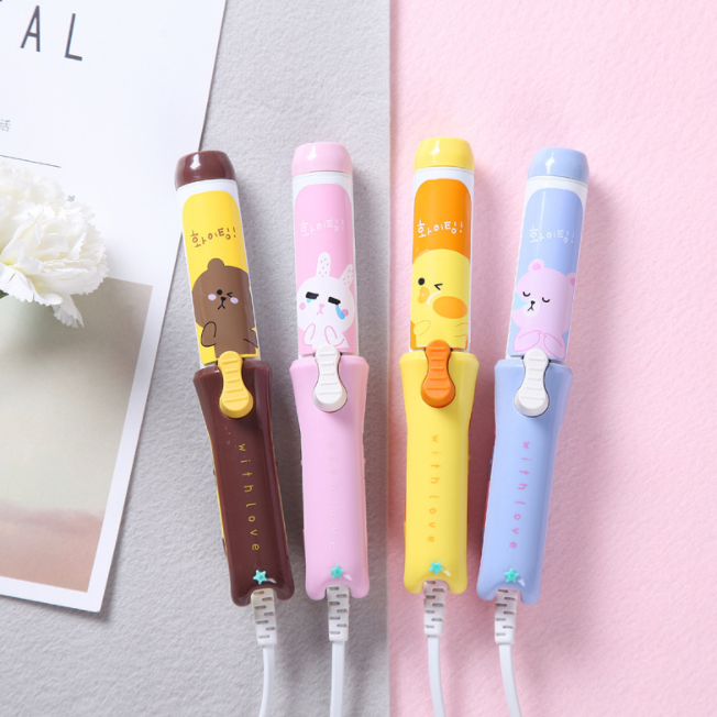 Direct sales and wholesale of mini cartoon, straightening and curling dual-purpose internal clip straighteners, electric irons, animal curling irons and curling rods details Picture
