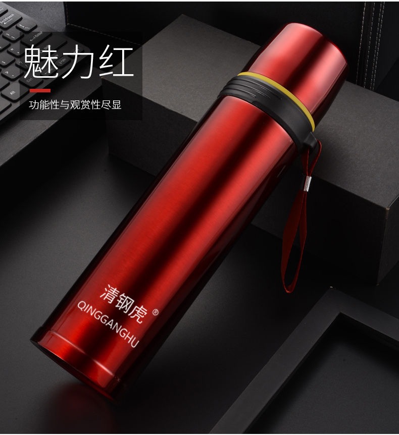 Factory direct sales of stainless steel bullet-shaped insulated cups, portable and simple men's and women's cups, large-capacity student and children's cups Item Picture