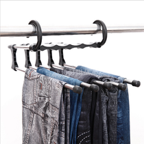 Stainless steel multi-functional storage drying pants hanging multi-layer magic five-in-one magic telescopic pants rack