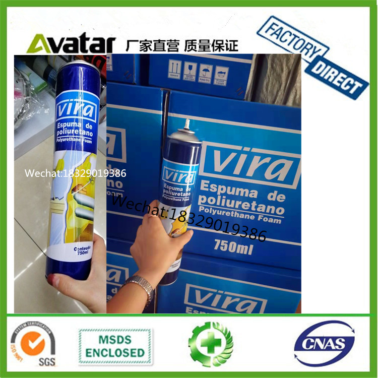 Source manufacturers direct export hot-selling PU FOAM VIRA foam white PU foaming agent anti-shrink door and window foam