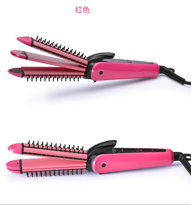 Three-in-one multi-functional curling iron, electric curling iron and corn silk for export straight hair details Picture