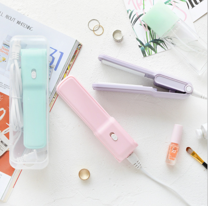 Factory direct sales of mini dry and wet dual-purpose wide plate electric straighteners, cute hair perming devices and creative hair straighteners wholesale Specification image