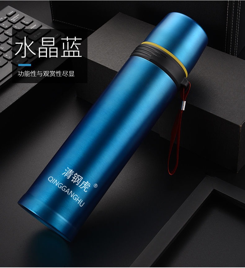 Factory direct sales of stainless steel bullet-shaped insulated cups, portable and simple men's and women's cups, large-capacity student and children's cups details Picture