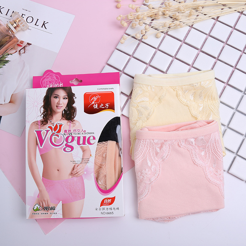 New ladies stretch underwear sweet candy color lace shorts cotton middle waist briefs manufacturers wholesale thumbnail