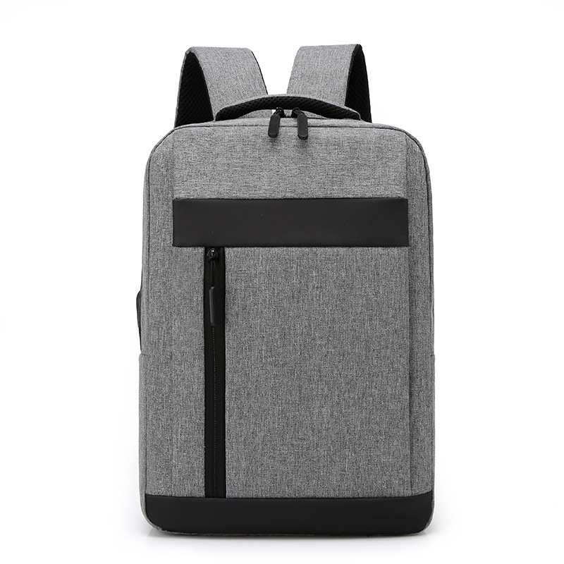 义乌好货 商务电脑双肩包USB充电背包简约轻便学生书包时尚旅行包产品图