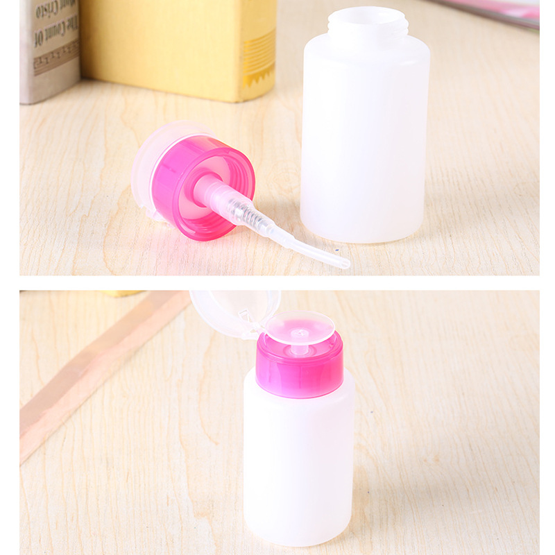 lilyangel Nail Care 120ml Press Bottle with Lid Lock Nail Care Press Bottle Cleaning Liquid, Nail Removal Liquid, Disinfectant
