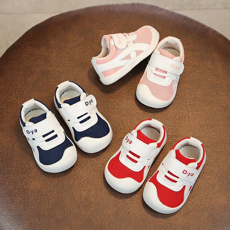 Fall 2019 new mesh shoes multi-color Velcro casual soft soles running shoes for children sneakers
