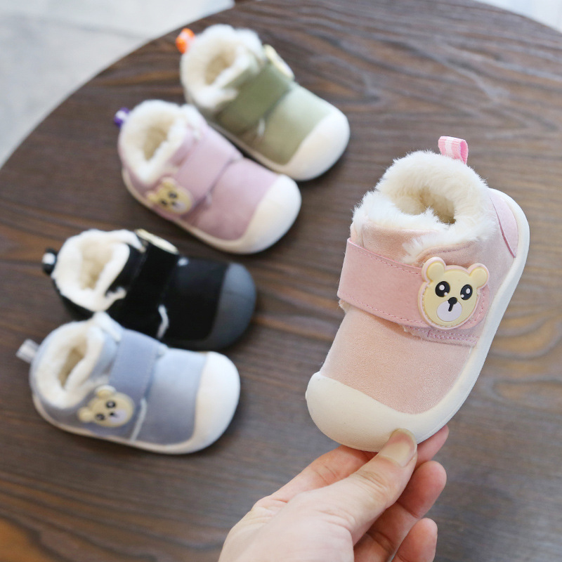 New winter shoes for boys new winter shoes for girls and children padded cotton shoes for children baby shoes with fleece thickening thumbnail