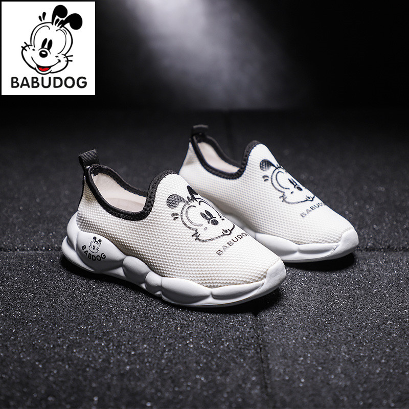 19 new summer web celebrity fashion girls net surface breathable flying woven shoes babu dog children's casual shoes Specification drawing