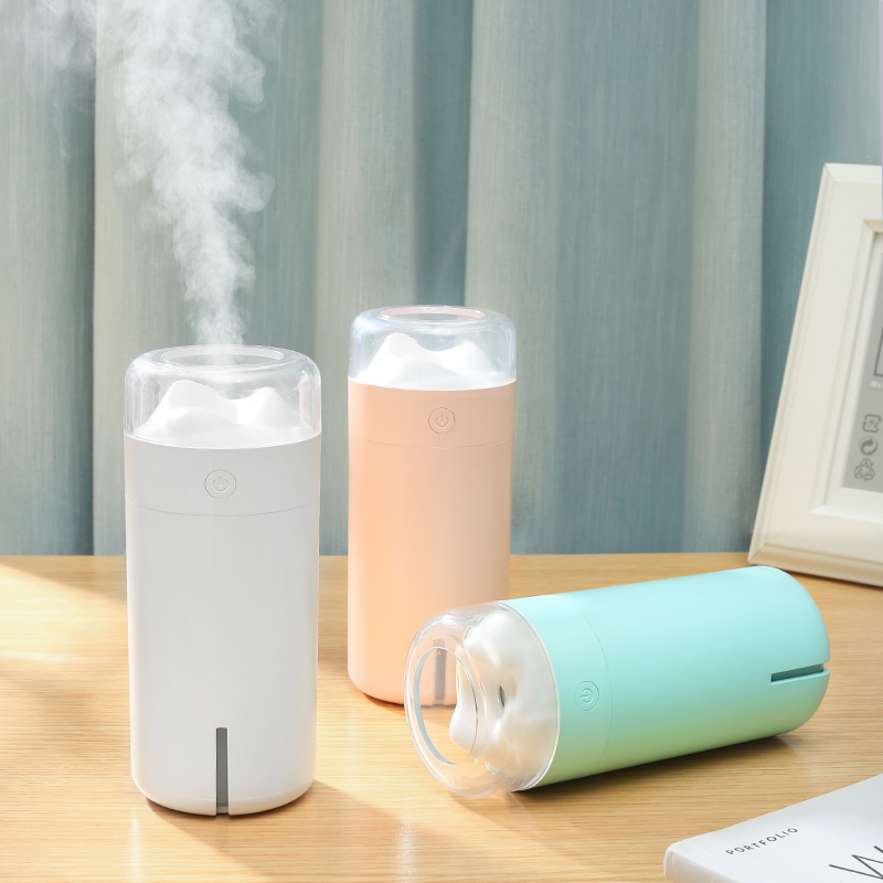 山景加湿器，车载房间携带方便彩灯渐变加湿器细节图