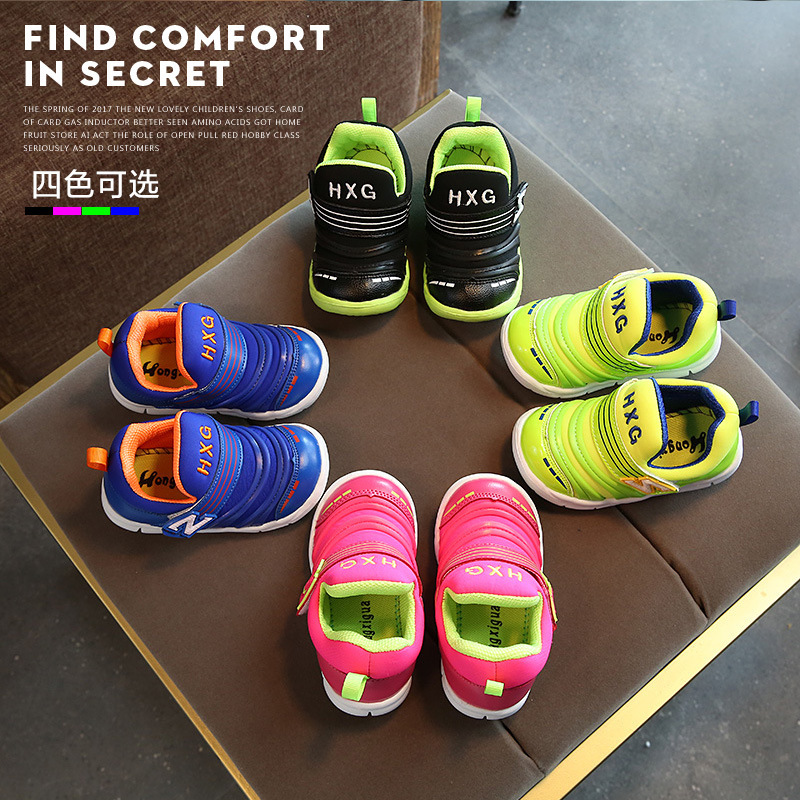 18 New Autumn and winter Caterpillar children's leisure sports shoes breathable soft sole running shoes wholesale manufacturers direct thumbnail