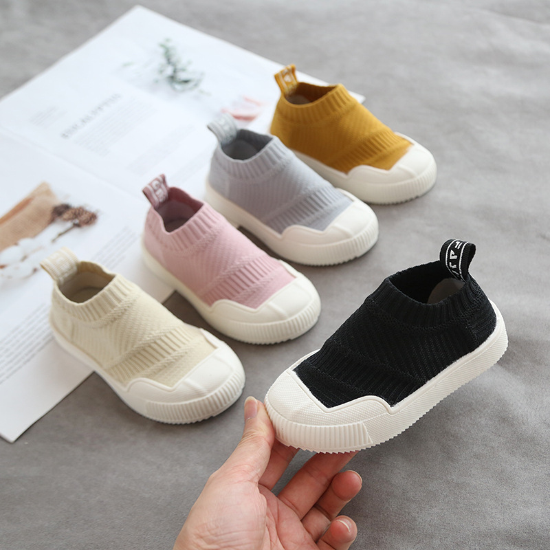 Autumn 2019 Korean breathable fly woven shoes girls' athletic shoes zhongtong one foot casual shoes wholesale
