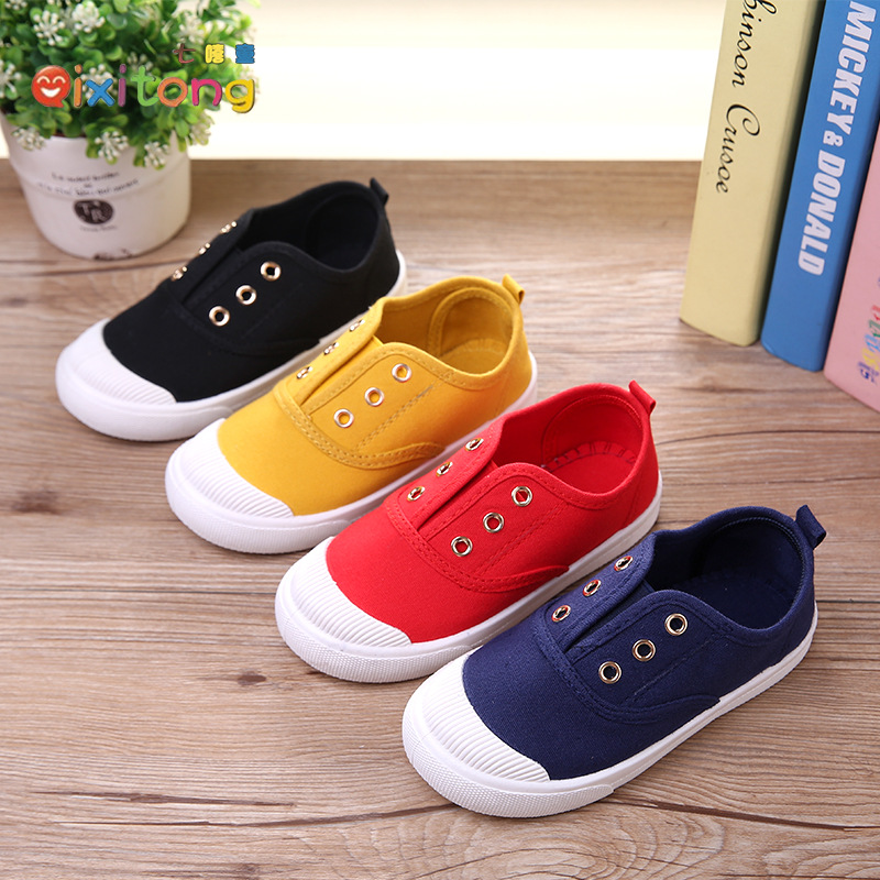 The 2018 spring Edition shoes for boys and girls in confectionery color comfortable Korean shoes for boys and girls elasticated feet