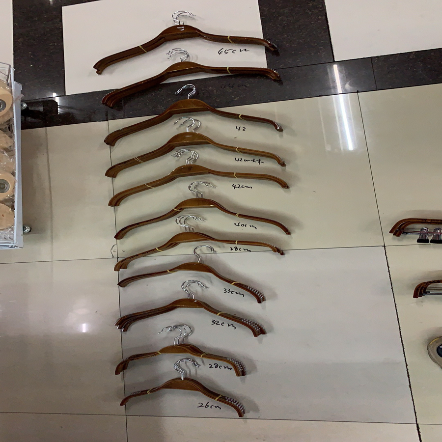 促销实木防滑木衣架成人家用无痕服装店裤架衣挂儿童夹板衣撑裤夹细节图