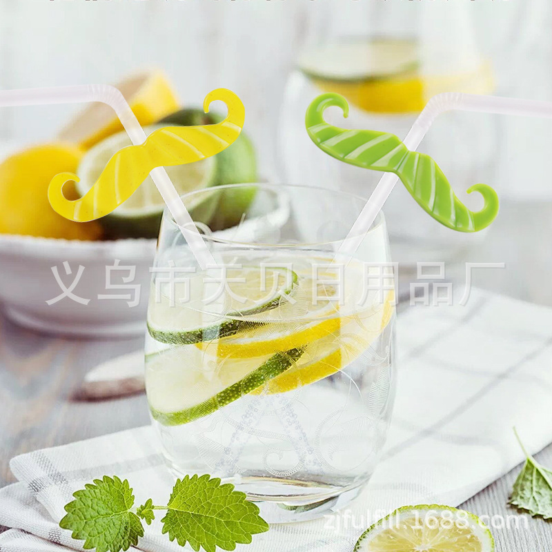 Creative Beard Straws Web Red Straws From Stock Beard Creative Party Funny Atmosphere Drink Straws Specification drawing