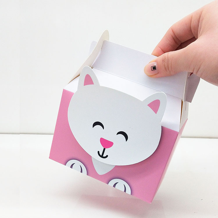儿童节卡通可爱动物礼品盒 糖果盒 可折叠 生日节日活动 创新 设计详情3