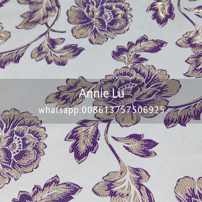 New best-selling gold-thread flower-patterned tablecloths and chair covers, wedding hotel tablecloths, fashionable wedding decoration fabrics Specification image