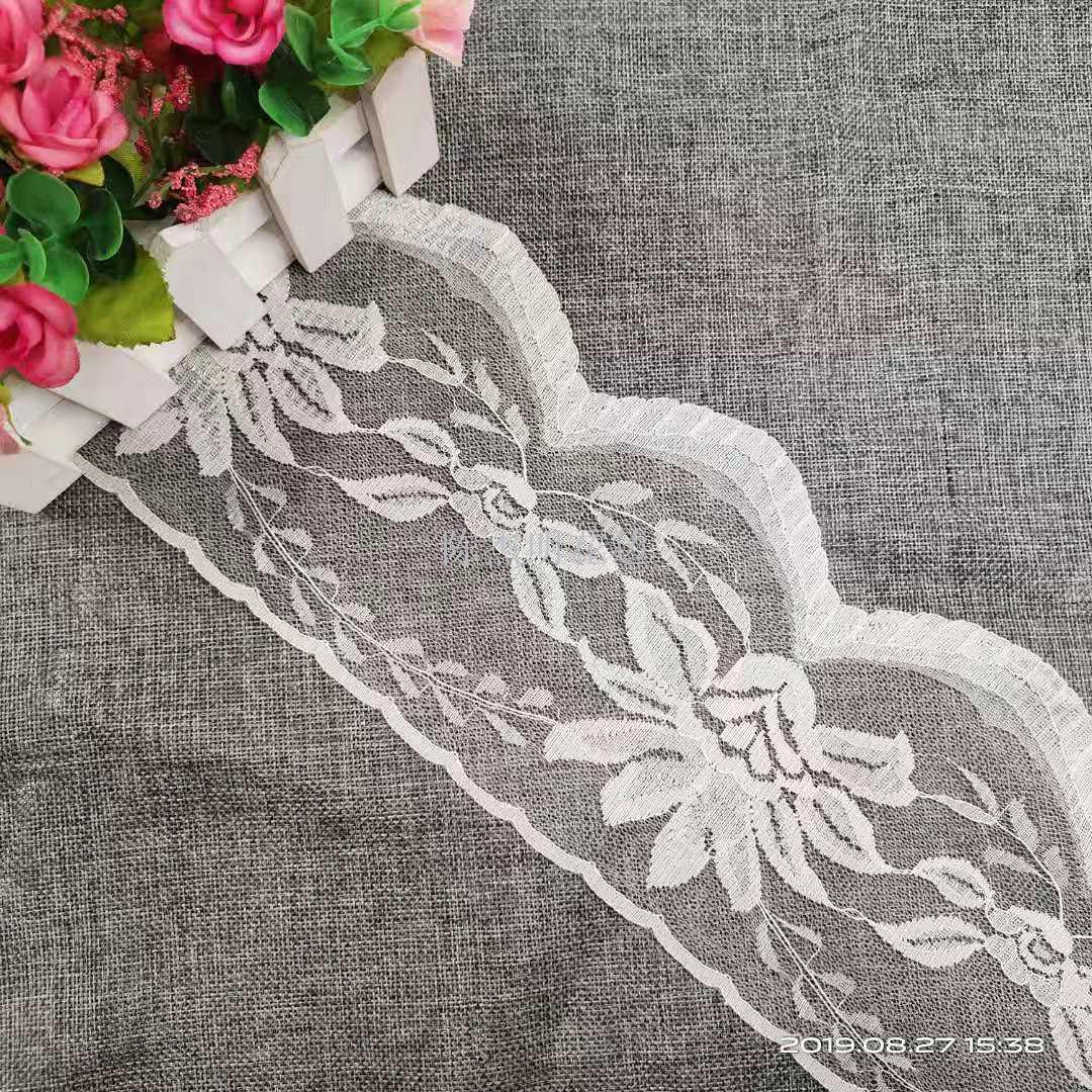 Non-elastic large wave lace pure nylon, good quality, factory direct sales Application Scenario