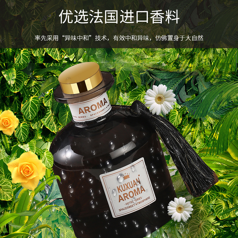 酒店香薰居家室内香水空气清新剂 无火藤条香薰礼品套装厂家产品图