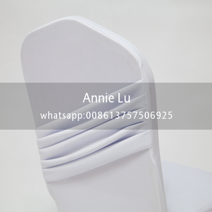 Hot-selling new air layer back wrinkled chair cover, wedding banquet chair cover, tablecloth solid color chair cover, tablecloth decoration details Picture