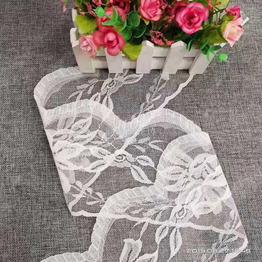 Non-elastic large wave lace pure nylon, good quality, factory direct sales Specification image
