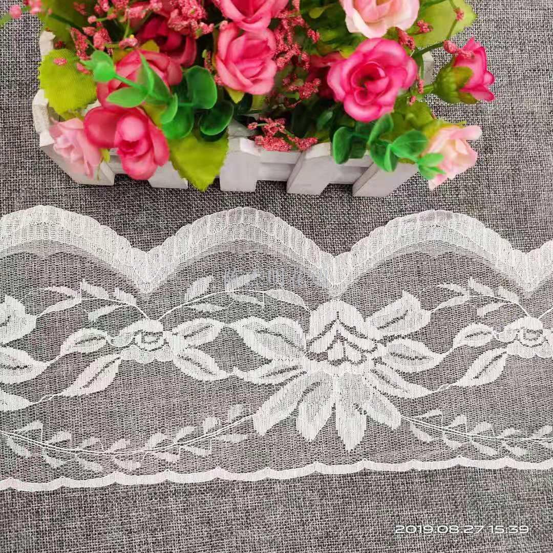 Non-elastic large wave lace pure nylon, good quality, factory direct sales