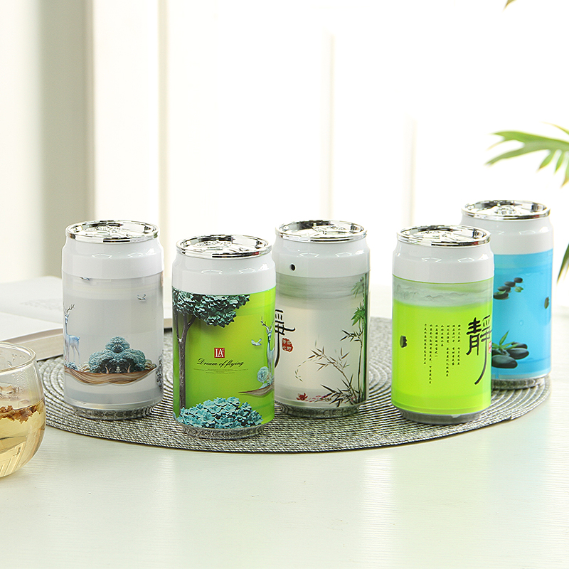 可乐罐加湿器，桌面车载多功能便携式加湿器