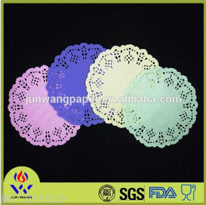 Manufacturers Selling Barbecue Oil Baking Oil Absorbent Paper Color Heart Hollow Flower Bottom Paper Oil Resistant Big Red Paper Pad Specification drawing